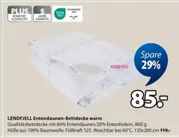 Jysk Lendfjell entendaunen-bettdecke warm Angebot