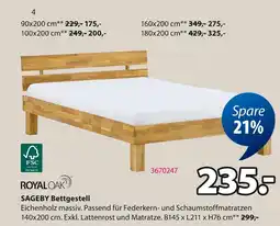 Jysk Royal oak sageby bettgestell Angebot