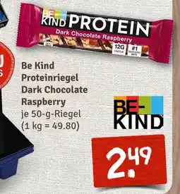 nahkauf Be-kind proteinriegel dark chocolate raspberry Angebot