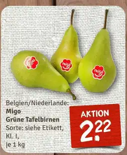 nahkauf Migo grüne tafelbirnen Angebot