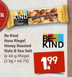 nahkauf Be kind nuss riegel honey roasted nuts & sea salt Angebot