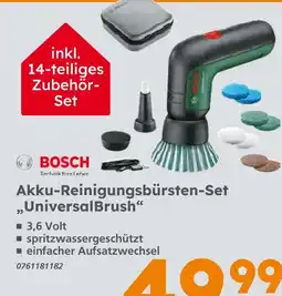 Globus Baumarkt Bosch akku-reinigungsbürsten-set universalbrush Angebot