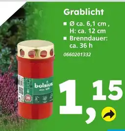 Globus Baumarkt Bolsius grablicht Angebot