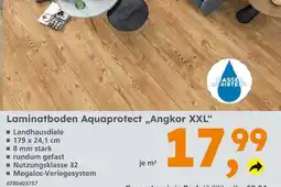 Globus Baumarkt Laminatboden aquaprotect „angkor xxl“ Angebot