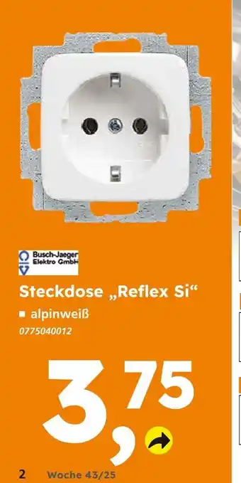 Globus Baumarkt Busch-jaeger elektro gmbh steckdose „reflex si“ Angebot
