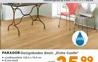 Globus Baumarkt Parador designboden basic „eiche castle“ Angebot