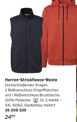 Tchibo Herren-strickfleece-weste Angebot