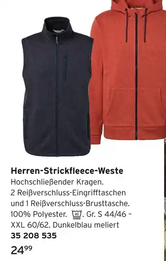 Tchibo Herren-strickfleece-weste Angebot