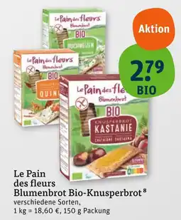 tegut Le pain des fleurs blumenbrot bio-knusperbrot buchweizen Angebot