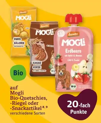 tegut Mogli bio-quetschies, -riegel oder -snackartikel Angebot