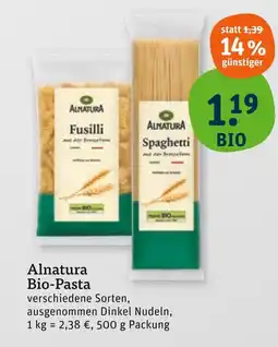 tegut Alnatura fusilli Angebot