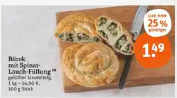 tegut Börek mit spinat-lauch-füllung Angebot