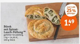 tegut Börek mit spinat-lauch-füllung Angebot