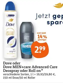 tegut Dove advanced care deospray Angebot