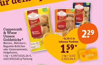 tegut Coppenrath & wiese unsere goldstücke weizen-brötchen Angebot