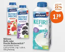 tegut Milram kefir drink pur Angebot