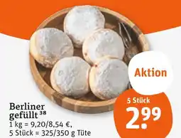 tegut Berliner gefüllt Angebot
