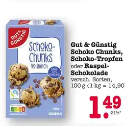 E-Center Gut & günstig schoko chunks Angebot