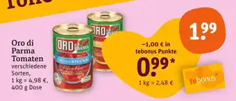 tegut Oro di parma tomaten Angebot