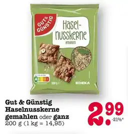 E-Center Gut & günstig haselnusskerne gemahlen Angebot