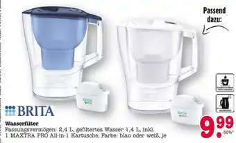 E-Center Brita wasserfilter blau Angebot