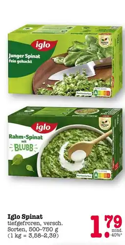 E-Center Iglo spinat Angebot