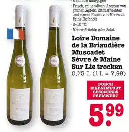 E-Center Loire domaine de la briaudière muscadet sèvre & maine sur lie trocken Angebot