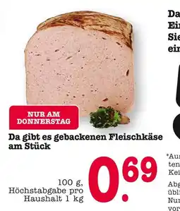 E-Center Gebackenen fleischkäse Angebot