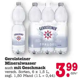 E-Center Gerolsteiner mineralwasser Angebot