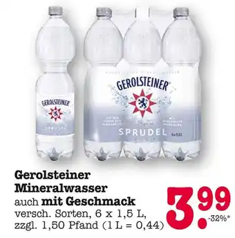 E-Center Gerolsteiner mineralwasser Angebot