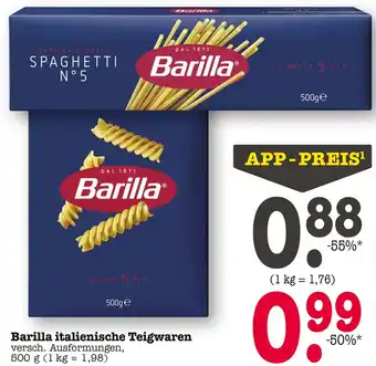 E-Center Barilla italienische teigwaren Angebot