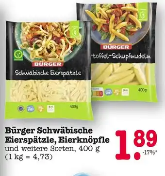 E-Center Bürger schwäbische eierspätzle Angebot