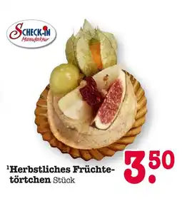 E-Center Scheck-in manufaktur herbstliches früchte-törtchen Angebot