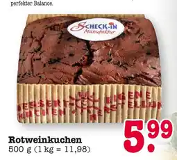 E-Center Scheck-in manufaktur rotweinkuchen Angebot