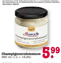E-Center Scheck-in manufaktur champignonrahmsauce Angebot