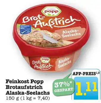 E-Center Feinkost popp brotaufstrich alaska-seelachs Angebot