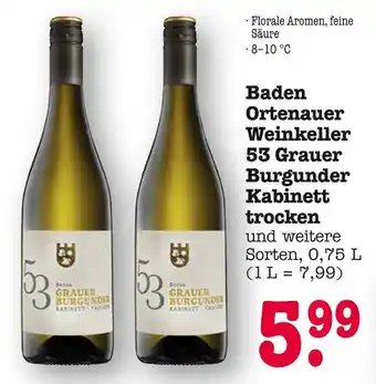 E-Center Baden ortenauer weinkeller 53 grauer burgunder kabinett trocken Angebot
