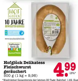 E-Center Hofglück delikatess fleischwurst geräuchert Angebot