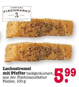 E-Center Fiedlers fischmarkt lachsstremel mit pfeffer Angebot
