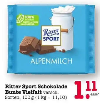 E-Center Ritter sport schokolade bunte vielfalt Angebot