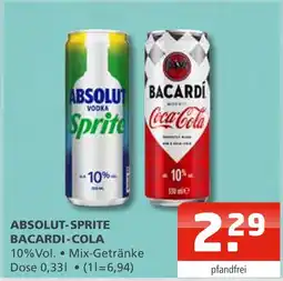 Getränke Oase Absolut sprite Angebot