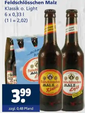 Getränkewelt Feldschlösschen malz klassik Angebot