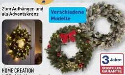 Aldi Nord Home Creation LED-Weihnachtskranz Angebot