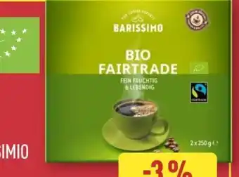 Aldi Nord Barissimo Bio-Fairtrade Kaffee Angebot