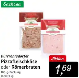 KONSUM Dürrröhrsdorfer Pizzafleischkäse oder Römerbraten Angebot