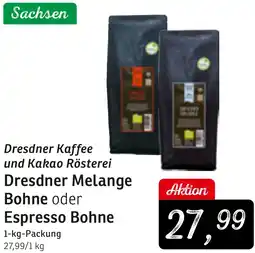 KONSUM Dresdner Melange Bohne oder Espresso Bohne Angebot