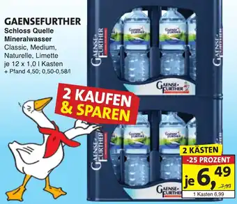 Lösch Depot GAENSEFURTHER Schloss Quelle Mineralwasser Angebot