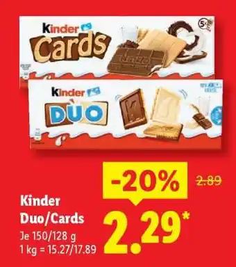 Lidl Kinder Duo/Cards Angebot