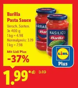 Lidl Barilla Pasta Sauce Angebot