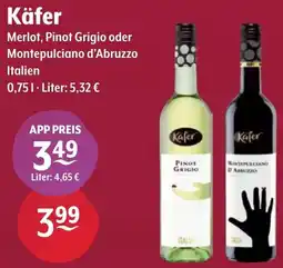 Getränke Hoffmann Käfer Merlot, Pinot Grigio oder Montepulciano d'Abruzzo Italien Angebot